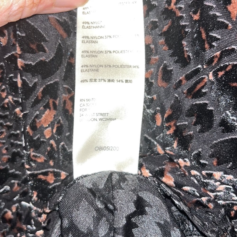 We The Free Black and Brown Burnout Short SleeveTop Sz. XS-See Measurements EUC - Picture 5 of 7